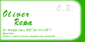 oliver repa business card